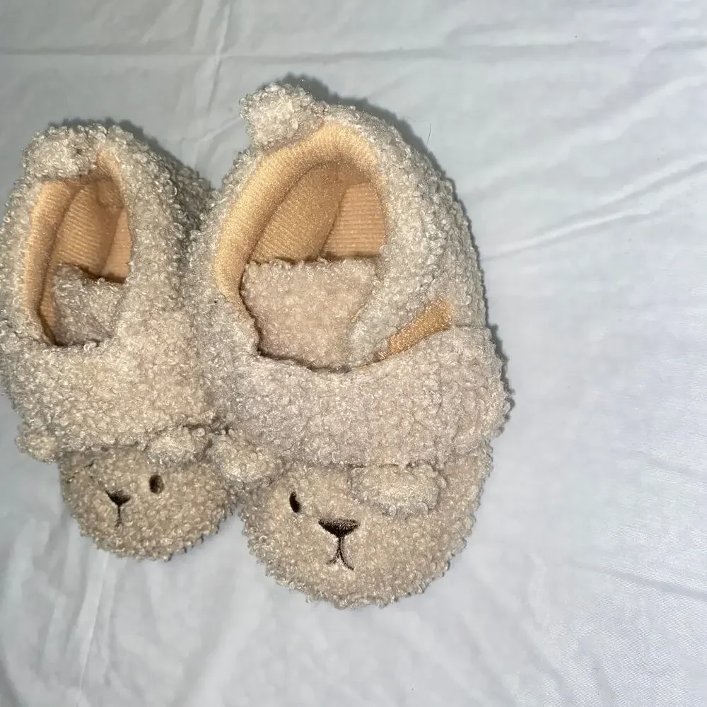 Cat & Jack Unisex Baby Bear Bootie Slipper Shoes Size 6-9 Months